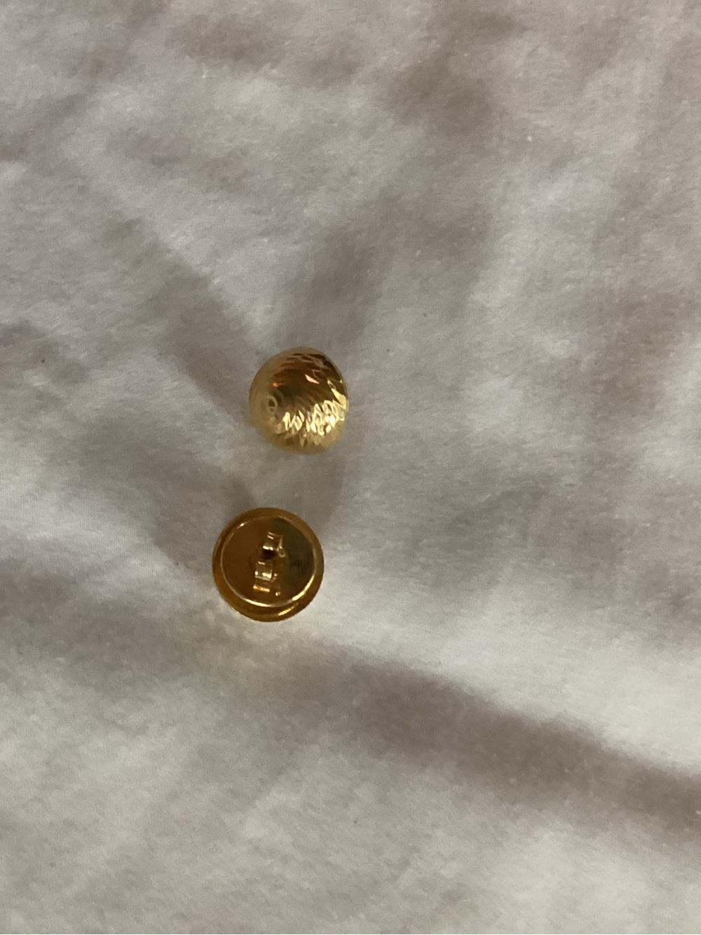 Gold Button Stud Earrings - Women's Accessories